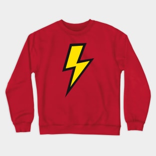 Yellow Lightning Bolt with Bold Black Outline Crewneck Sweatshirt